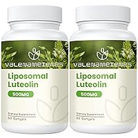 500 mg Liposomal Luteolin Supplement, Maximum Absorption, Powerful Antioxidant Supplement - 120 Softgels, 60-Day Supply