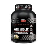 GNC AMP Wheybolic | Targeted Muscle Building and Workout Support Formula | Pure Whey Protein Powder Isolate with BCAA | Gluten Free | 25 Servings | Banana Milkshake