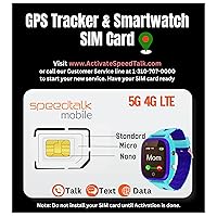 GPS Tracker SIM Card Starter Kit | 3 in 1 Universal Simcard: Standard, Micro, Nano for Kids Senior Pet Car Fitness Activity 5G 4G LTE Tracking Devices | No Contract