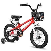 JOYSTAR 14 Inch Pluto Kids Bike with Training Wheels for Ages 3 4 5 Year Old Boys Girls Toddler Children BMX Bicycle Purple