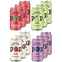 Culture Pop Soda Sparkling Probiotic | 40 Calories per can, Vegan, NonGMO | 12 Fl Oz Cans (Jazzy & Juicy, Pack of 12)