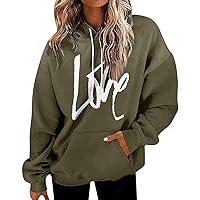 Women's Hoodie,Cheers Sweatshirt Women Women's Fashion Daily Versatile Casual Crewneck Sweatshirts Graphic Long Sleeve Gradient Women Shrug Hoodie For Women Fashion (5-Army Green,3X-Large)