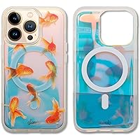 Sonix Phone Case for iPhone 13 Pro Max / 12 Pro Max | Compatible with MagSafe | 10ft Drop Tested | Translucent Case with Goldfish Print | Goldie