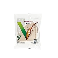 Hario V60 Paper Coffee Filters Single Use Pour Over Cone Filters Size 01 Natural, 100 count
