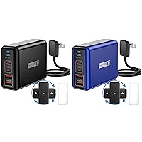 Super Fast iPhone/Samsung Charger Total 100W with PD 45W USB C Ports for Laptops, Tablets, Compact Power Solution Organization for Multiple Electronics, Home/Office/Travel/Dorm Room Essentials