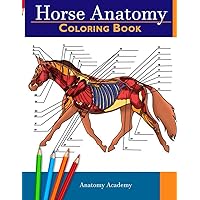 Horse Anatomy Coloring Book: Incredibly Detailed Self-Test Equine Anatomy Color workbook | Perfect Gift for Veterinary Students, Horse Lovers & Adults
