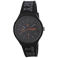 Superdry Herren Analog Quarz Uhr mit Silikon Armband SYG188BB