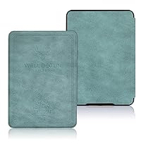 New in 2021 for Amazon Kindle Paperwhite 11Th Gen 6.8 Inch Magnetic Smart Lightweight Pu Leather Folio Cover for Kindle Paperwhite 5 Ebook Reader Ebook Tablet, Light Blue