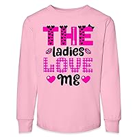 Valentines Day The Ladies Love Me Toddler Girl Boy Long Sleeve Shirt