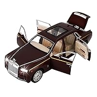 Toy Car Rolls-Royce Phantom 1/24 Metal Die Casting Model Car for 3 4 5 6 7 Year Old boy Toy with Sound and Light,Classic Car Door Design, Car Logo Can be Folded(red)