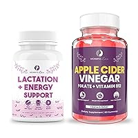 Mommyz Love Organic Post Natal Vitamins for Breast Milk Supply Increase, Energy Boost, and Apple Cider Vinegar Gummies with Folate and Vitamin B12 - Healthy Digestion, Radiant Hair, and Skin