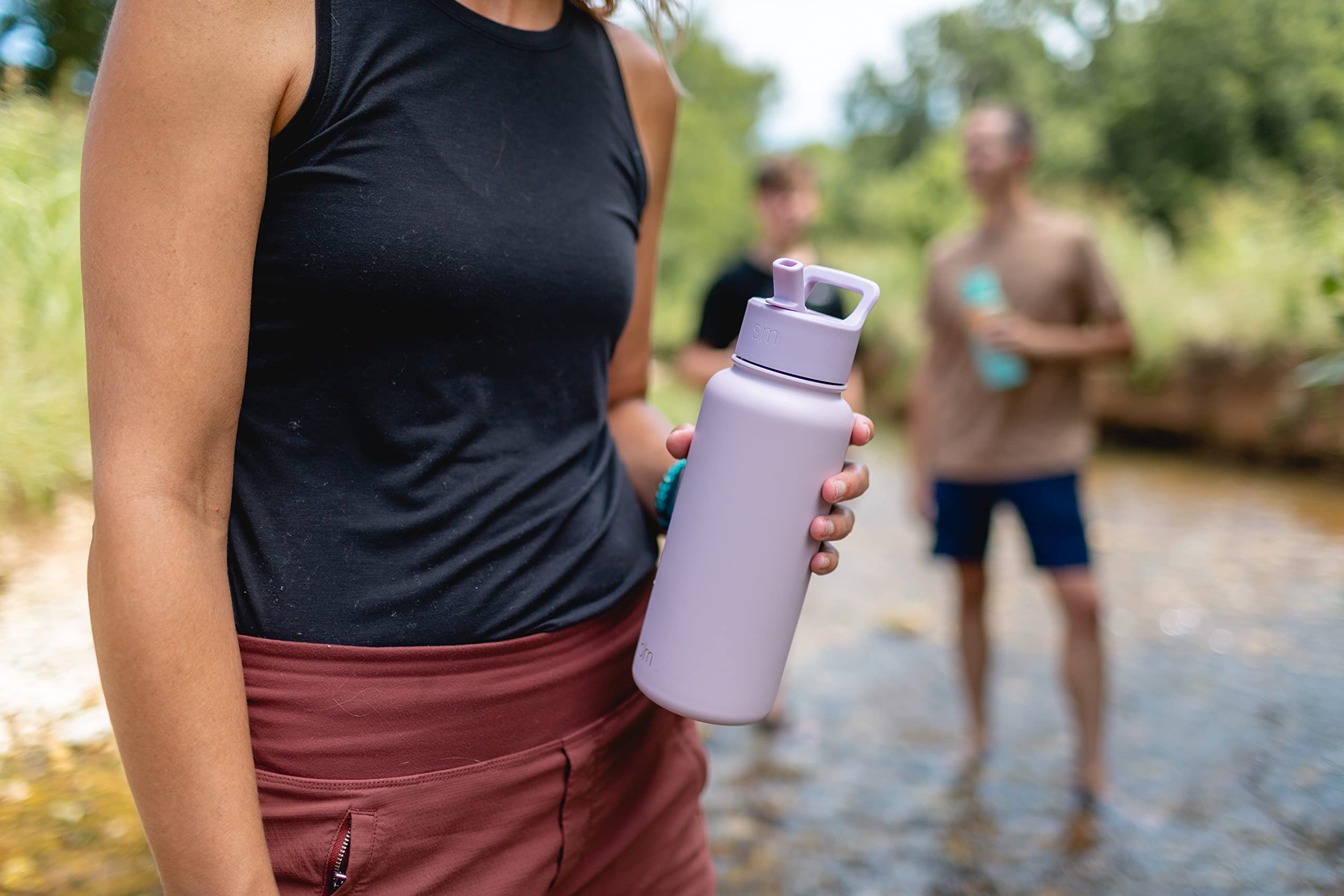 Simple Modern Insulated Straw Lid - Fits All Summit and Hydro Flask Wide Mouth Water Bottle Sizes - Insulated Splash Proof Cap for 10-128oz- Lavender Mist