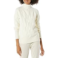 Amazon Essentials Women's Soft Touch Funnel Neck Cable Sweater