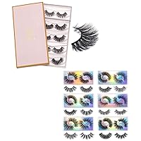 DYSILK Lashes False Eyelash Extension Kit - Lashes Natural Look Fake Eyelashes 5/12 Pairs