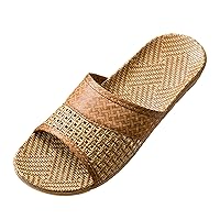 Womens Comfort Slides Sandals Summer Couples Summer Tiger Pattern Home Interior Anti Slip Thick Sole Floor Linen