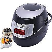 Tapioca Pearl Cooker, 900W Automatic Pearl Pot with Anti-Scald Handle, Non-Stick and Touch Screen Design, 6L Large Capacity, Removable Sink and Adjust Time Control, for Milk, Tea Shop