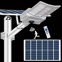 5000W Solar Street Light,IP67 Solar Street Lights Outdoor, 200000LM 6500K High Powered Commercial Parking Lot Lights Dusk to Dawn, with Remote for Yard, Parking Lot, Driveway