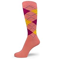 Elite Quality Colorful Soft Cotton Men's Groomsmen Wedding Argyle Dress Socks