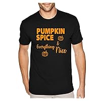 Men's Tee Halloween Pumpkin Spice Everything Nice Crewneck Short Sleeve T-Shirt