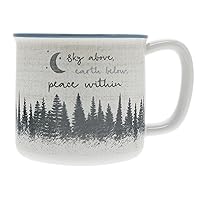 Pavilion - Sky Above, Earth Below, Peace Within - 17 Oz Coffee Mug Tea Cup Woodland Hiking Camping Night Sky Moon Stars Cabin Woods Lodge Gift Outdoorsy Present