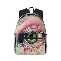 Eyelash Unisex Backpack Double Shoulder Daypack,Lightweight Bag Casual Bag Travel Rucksack