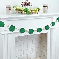 St. Patrick Day Wood Bead Garland St. Patrick Day Shamrock Banner Decorations Four Leaf Clover Garland Banner Decor Patrick’s Day Party Supplies Irish Home Favors