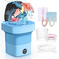 Portable Washing Machine with 3 Intelligent Cleaning Modes,11L Mini Washer with Foldable Design,Mini Folding Washing for Travel,Camping,Apartment,Dorm,Baby Clothes,Socks,Underwear