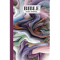 Bible Study Journal: Bible Study Journal Marbled Purple Cover, SOAP Sermon Notes Journal | Design by Waltraud Hartung | 120 Pages, Size 6