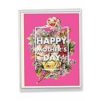 NobleWorks Jumbo Mother's Day Greeting Card 8.5 x 11 Inch with Envelope (1 Pack) Large Jumbo Mom Flowers for Mom J3532FMDG-US