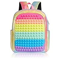 Pop Backpack for Girls Kids School Backpack, Large Capacity Lightweight Preschool Elementary Kindergarten Kids School Bookbag for Girls Back to School Gifts(14.5L)