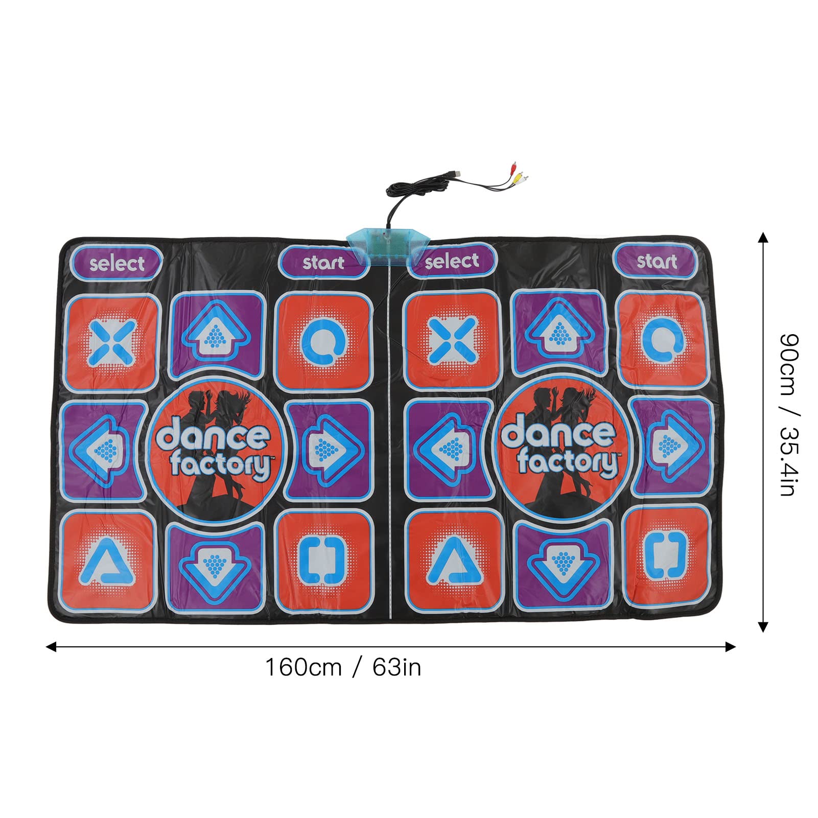 Dance Mat for Kids and Adults, Musical Electronic Dance Mats, Double User Folding Dancing Mat Dance Step Pad Non Slip Yoga Game Blanket with Wireless Handle for Boys & Girls
