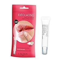 Exfoliating Soft Lip Scrub, Smooth and Plumped Lips, Sugar Crystals for Gentle Exfoliation, Slanted Applicator, Soothing Shea and Mango Butter Formula 12ml