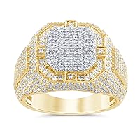 10K SOLID YELLOW GOLD 2.75 CARAT REAL DIAMOND ENGAGEMENT RING WEDDING PINKY BAND