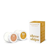 Three Ships Lip Treatment Kit - Buttercream Hydrating Lip Mask and Vanilla Lip Exfoliator – Soothing Natural Lip Care for Dry, Damaged Lips – As Seen on Dragons’ Den, 2 x 15g