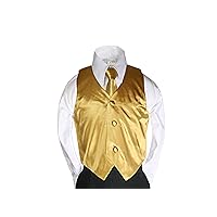 Classic Fashion Boy Suit Party Formal Wedding Colors Satin Vest & Necktie 5-14