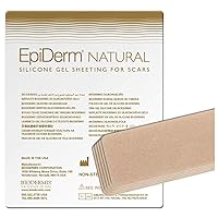 Epi-Derm C-Strips, Silicone Gel Sheeting for Scars, Ideal for C-Section, Tummy Tuck, Hysterectomy & Cardiac Surgery Scars, Premium Grade Scar Sheets, Reusable, 1.4 x 6 in - 5 Pack, Natural