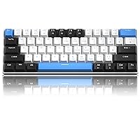 60% Mechanical Gaming Keyboard,Mixed Color Keycaps Gaming Keyboard with Brown Switches, Detachable Type-C Cable Mini Keyboard with Blue LED Light for PC/Laptop
