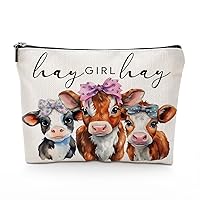 Cow Gifts Cow Print Stuff Western Makeup Bag Cow Gifts for Cow Lovers Western Stuff Western Accessories Cowgirl Gifts for Women Cow Cosmetic Bag Graduation Birthday Gifts for Girls Friends
