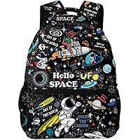 Space Astronaut Rocket School Backpack for Boys Kids Girls Adjustable Strap Waterproof 16 inch School BookBag Outdoor Daypack Gifts