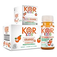 KOR Shots Kids Orange- 18 Pack x 1.7 Fl Oz - Immunity shot - USDA Certified Organic