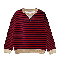Women Oversized Striped Color Block Long Sleeve Crew Neck Sweatshirt Casual Loose Pullover Y2K Shirt Top Long Sleeve