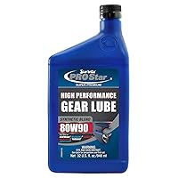 STAR BRITE PRO Star Synthetic Blend Lower 80W90 Unit Gear Lube - Marine Grade, High Viscosity Gear Oil for Outboard Motors, 32 Ounce Quart (027232)