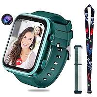 OKYUK 4G Smartwatch for Kids, GPS Tracker, Multiple Desktop Styles to Choose From, Two-Way Calls, Image Competence, SOS, Wi-Fi, Waterproof Touch Screen for 4-12 Boys and Girls (Green)