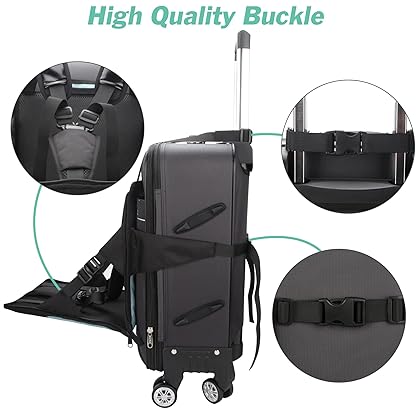 Travel Seat,Ride-on Suitcase for Kids,Foldable Travel Child Seat,Child Carrier for Carry-on Luggage-Family Airport Travel Made Easy