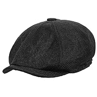 Men's Newsboy Flat Cap Linen Irish Hat Gatsby Ivy Golf Cabbie Hat