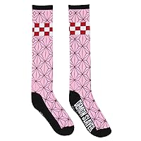 Bioworld Demon Slayer Nezuko Knee High Socks, Demon Slayer Manga Nezuko Costume Socks, Anime Socks For Women 1 Pair