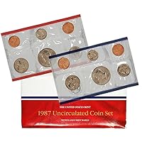 1987 Various Mint Marks P & D United States US Mint 10 Coin Uncirculated Mint Set Uncirculated
