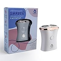 Pursonic USB Rechargeable Ladies Shaver, Removes Hair Instantly & Pain Free, Perfect Design is Great for Legs, Bikini, Arms and Ankles! (White)