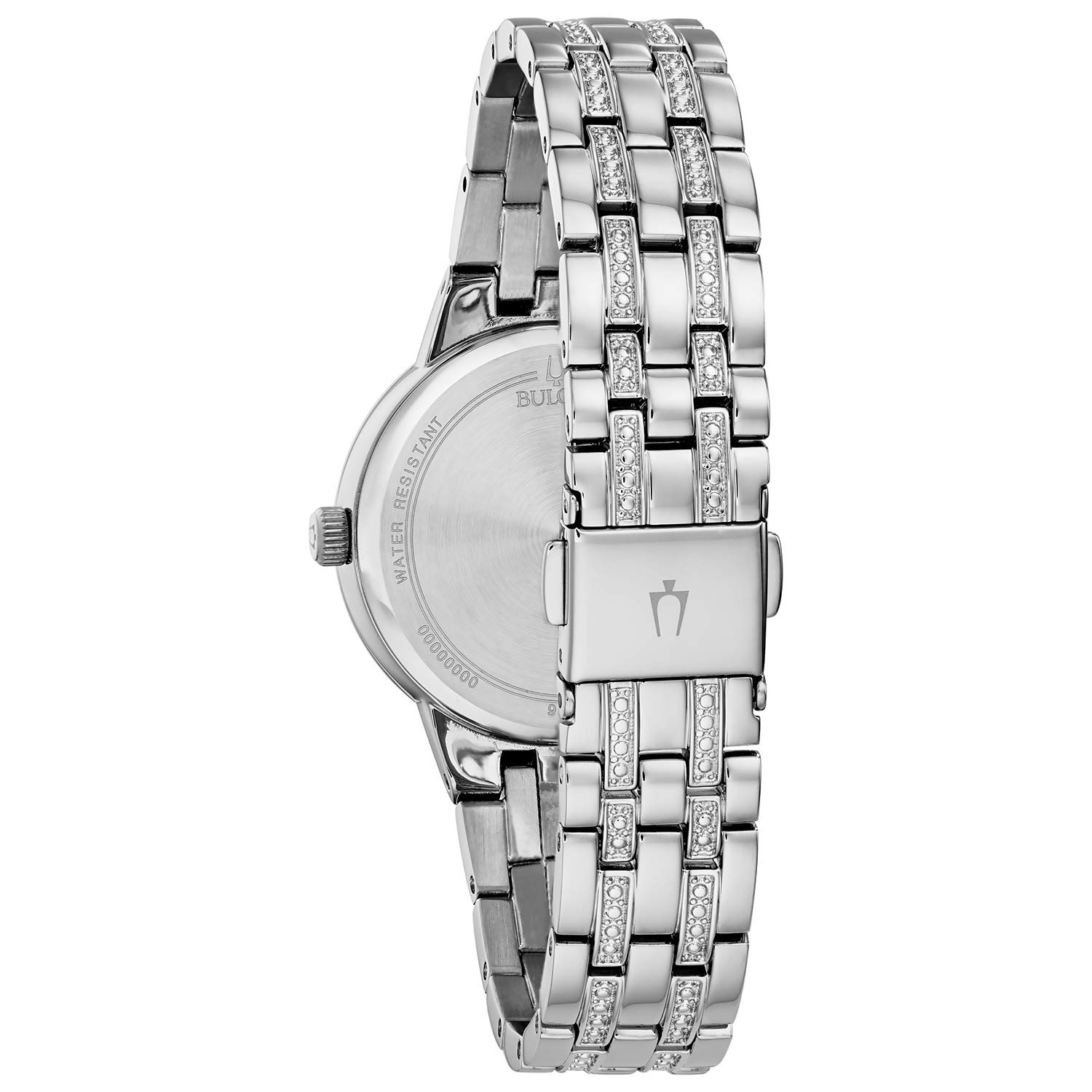 Bulova Ladies' Crystal Phantom 3-Hand Quartz Watch, Faceted Mineral Glass Dial