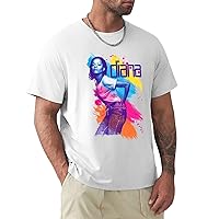 ISHWARA T-Shirt Men's Short Sleeve Cotton Casual Round Neck Shirt